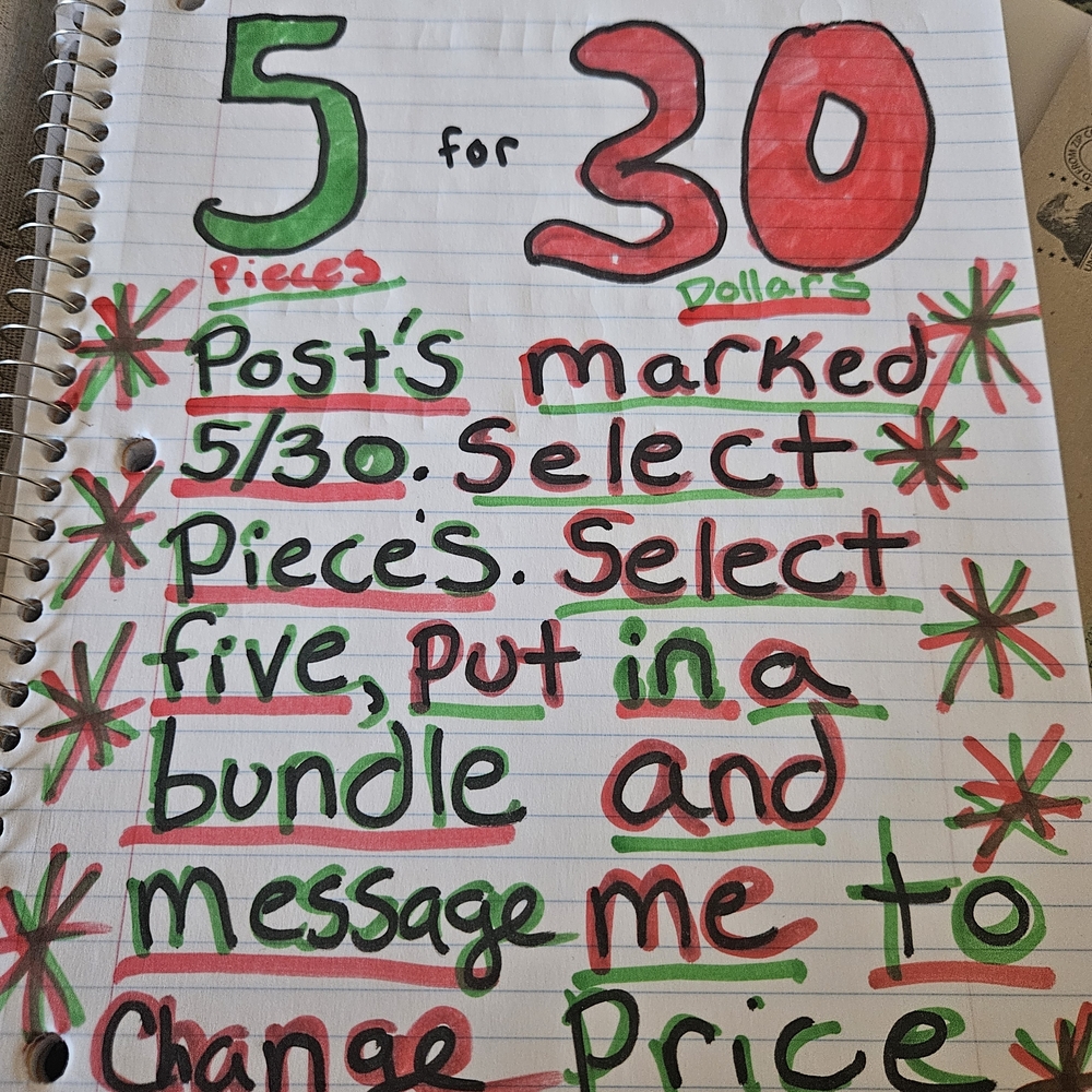 5 Items For 30 Dollars